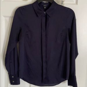 Blue button down blouse